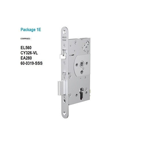 Abloy PACKAGE-1E Standard Door Security Package 1E, 65mm Backset